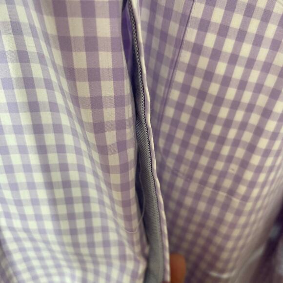 Tommy Hilfiger men's button down up shirt size 2XL xxl white purple check violet - Picture 11 of 16